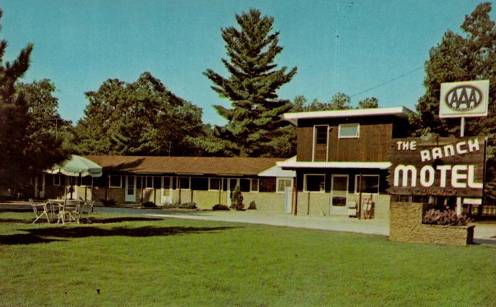 The Ranch Motel - Vintage Postcard